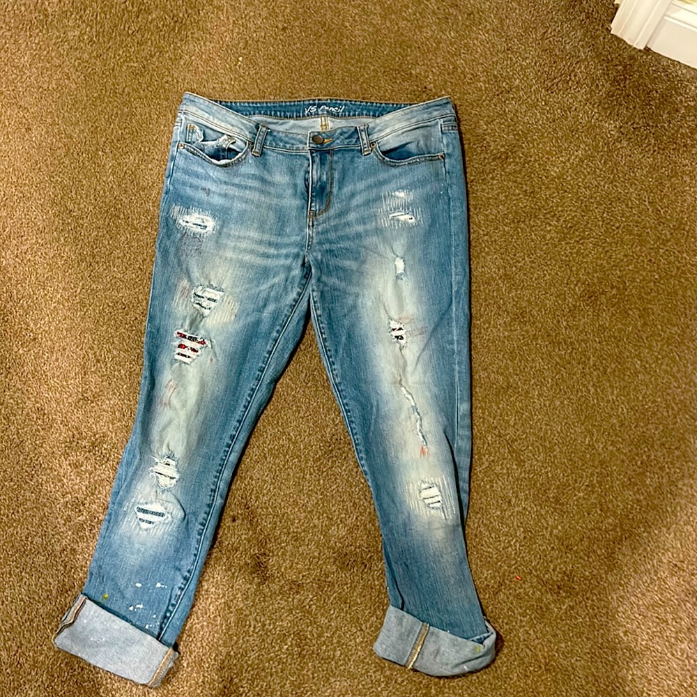 Vintage Victoria’s Secret, pencil, jeans,distressed, lovingly worn, comfortable
